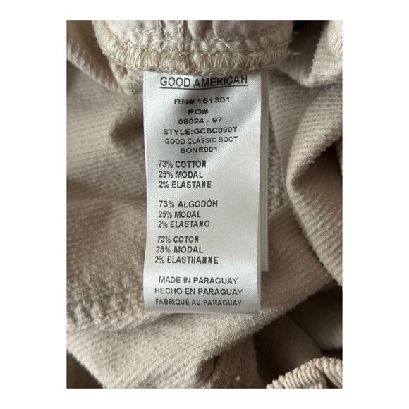 Good American GCBC090T Good Classic slim Bootcut Corduroy Pants Size 18 - Picture 6 of 7